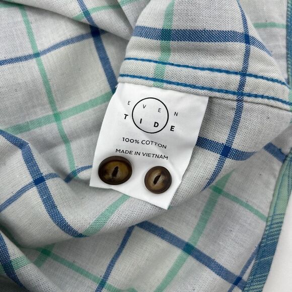 NWT Even Tide Plaid Button-Up Long Sleeve Collared Shirt Large Tall - Picture 5 of 6
